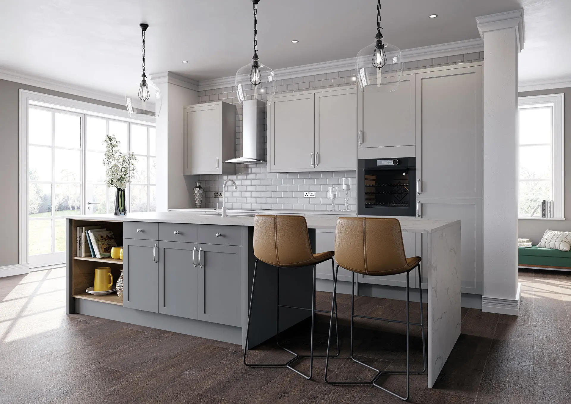 Amalfi Kitchen Range Light Grey Dust Grey