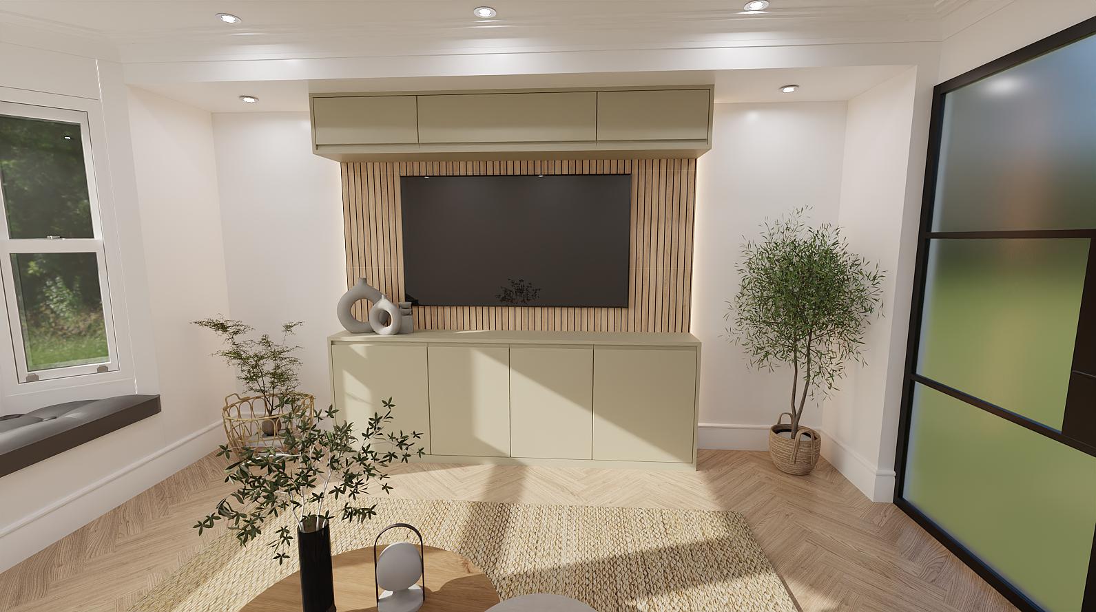 Media Wall - 2 - Lugano - PTO Sage Green
